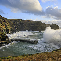 Buy canvas prints of Breaking wave (Mullion) by Andrew Ray