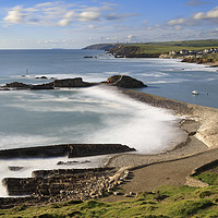 Buy canvas prints of Above Bude Breakwater by Andrew Ray