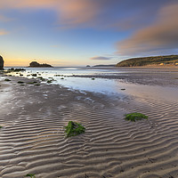 Buy canvas prints of Evening at Perranporth Beach by Andrew Ray