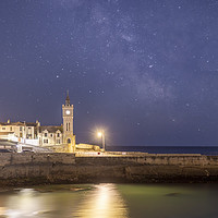 Buy canvas prints of Milky Way over Porthleven Clock by Andrew Ray