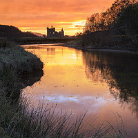 Buy canvas prints of Sunset at Kilchurn Castle by Andrew Ray