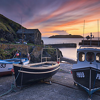 Buy canvas prints of Slipway at sunset (Mullion Cove by Andrew Ray