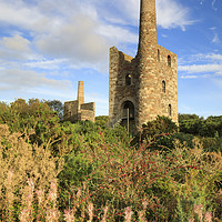 Buy canvas prints of Engines house at Wheal Peevor by Andrew Ray