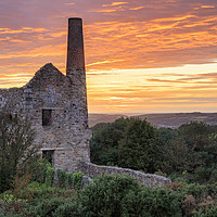 Buy canvas prints of Wheal Peevor Sunset. by Andrew Ray