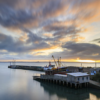 Buy canvas prints of Sunrise at Newlyn by Andrew Ray
