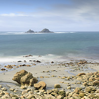 Buy canvas prints of Porth Nanven Beach view by Andrew Ray