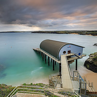 Buy canvas prints of Padstow RNLI Station at sunrise by Andrew Ray