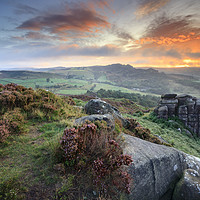 Buy canvas prints of Sunrise from the summit of Hen Cloud by Andrew Ray