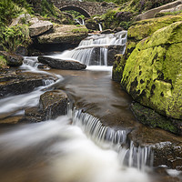 Buy canvas prints of Waterfalls at Three Shires Head by Andrew Ray