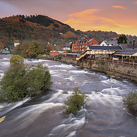 Buy canvas prints of Llangollen at sunrise by Andrew Ray