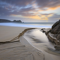 Buy canvas prints of Towards sunrise (Porthcurno) by Andrew Ray
