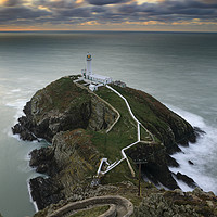 Buy canvas prints of South Stack at sunset by Andrew Ray