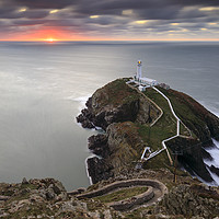 Buy canvas prints of The setting sun at South Stack by Andrew Ray