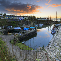 Buy canvas prints of Sunrise over the dock (Charlestown) by Andrew Ray