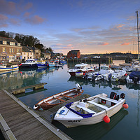 Buy canvas prints of Boats at Sunrise (Padstow) by Andrew Ray