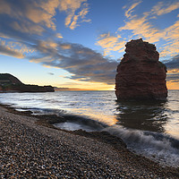 Buy canvas prints of Sunrise at Ladram Bay by Andrew Ray