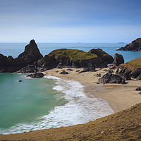 Buy canvas prints of Low Tide at Kynance Cove by Andrew Ray
