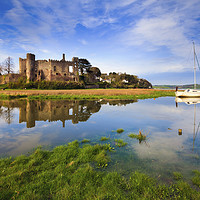 Buy canvas prints of Reflections at Laugharne by Andrew Ray