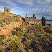 Buy canvas prints of Engine Houses at Wheal Coates by Andrew Ray