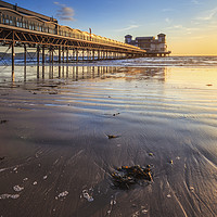 Buy canvas prints of Late Light at Weston Pier by Andrew Ray