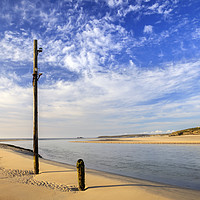Buy canvas prints of Posts at Porth Kidney  by Andrew Ray