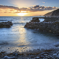 Buy canvas prints of Portwrinkle Sunset by Andrew Ray