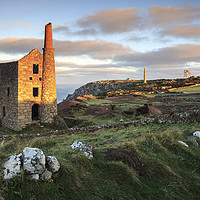 Buy canvas prints of First Light at Wheal Owles by Andrew Ray
