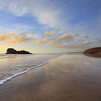 Buy canvas prints of Waters Edge (Perranporth) by Andrew Ray
