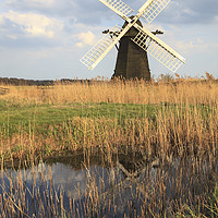 Buy canvas prints of Herringfleet Drainage Mill by Andrew Ray