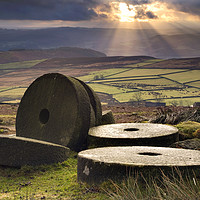 Buy canvas prints of Mill Stones (Stanage Edge) by Andrew Ray