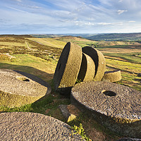 Buy canvas prints of Mill Stones on Stanage Edge by Andrew Ray