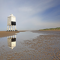 Buy canvas prints of Burnham Lighthouse Reflected by Andrew Ray