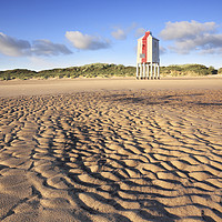 Buy canvas prints of Sand Patterns at Burnham Lighthouse by Andrew Ray