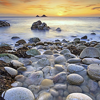 Buy canvas prints of Porth Nanven Sunset by Andrew Ray