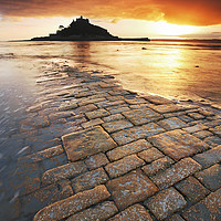 Buy canvas prints of Causeway to the Mount by Andrew Ray