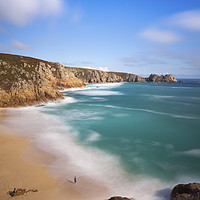 Buy canvas prints of Coast Path View (Porthcurno) by Andrew Ray