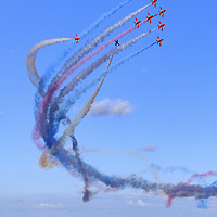 Buy canvas prints of Red Arrows Display Team (Falmouth) by Andrew Ray