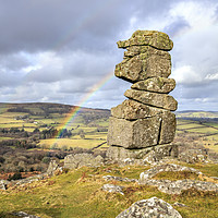 Buy canvas prints of Rainbow at Bowerman's Nose by Andrew Ray