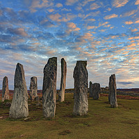 Buy canvas prints of Sunset at Callanish Stone Circle by Andrew Ray