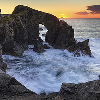 Buy canvas prints of Stac a' Phris at sunset (Isle of Lewis) by Andrew Ray