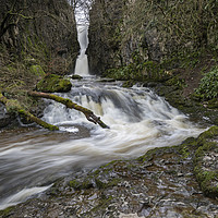 Buy canvas prints of Catrigg Force Waterfall by Andrew Ray