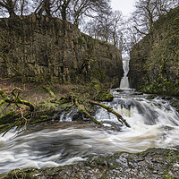 Buy canvas prints of Catrigg Force Waterfall by Andrew Ray