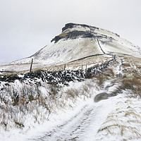 Buy canvas prints of Snow on Pen-y-ghent by Andrew Ray