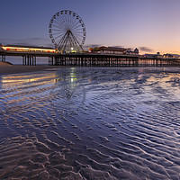 Buy canvas prints of Twilight at Blackpool Central Pier by Andrew Ray