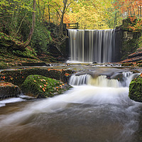 Buy canvas prints of Waterfalls at Nant Mill by Andrew Ray