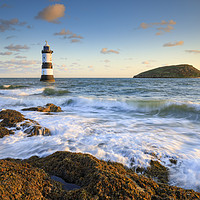 Buy canvas prints of Incoming waves (Penmon Lighthouse) by Andrew Ray