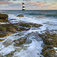 Buy canvas prints of Incoming waves (Penmon Lighthouse) by Andrew Ray