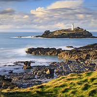 Buy canvas prints of Cliff view (Godrevy) by Andrew Ray