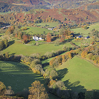 Buy canvas prints of Autumn view (Castell Dinas Brân) by Andrew Ray