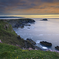 Buy canvas prints of Cliff top view (Godrevy) by Andrew Ray